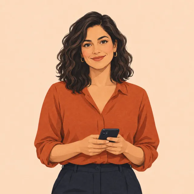 Illustrated portrait of Mia